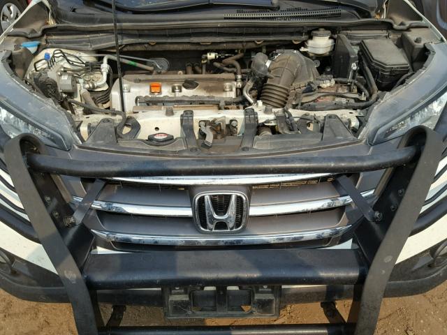 5J6RM4H7XCL058621 - 2012 HONDA CR-V EXL WHITE photo 7