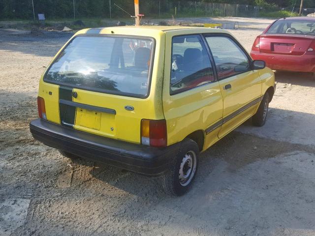 KNJBT07H1K6124755 - 1989 FORD FESTIVA LX YELLOW photo 4