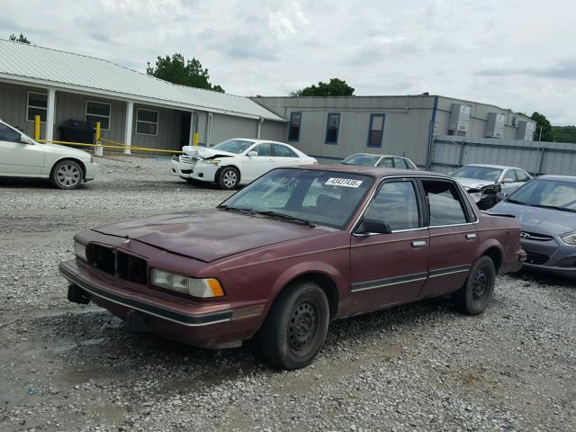 3G4AG54N8NS607102 - 1992 BUICK CENTURY SP MAROON photo 2