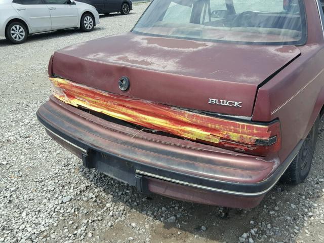 3G4AG54N8NS607102 - 1992 BUICK CENTURY SP MAROON photo 9