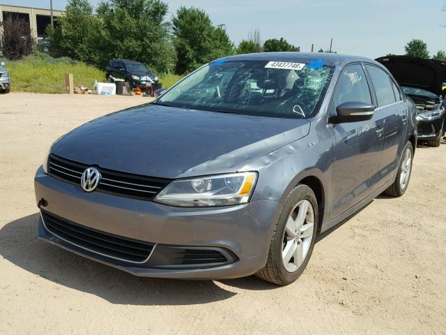 3VWLL7AJ9EM294424 - 2014 VOLKSWAGEN JETTA TDI CHARCOAL photo 2