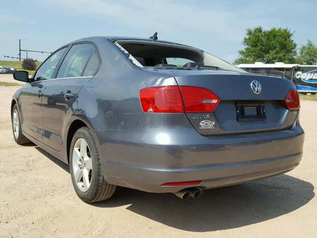 3VWLL7AJ9EM294424 - 2014 VOLKSWAGEN JETTA TDI CHARCOAL photo 3