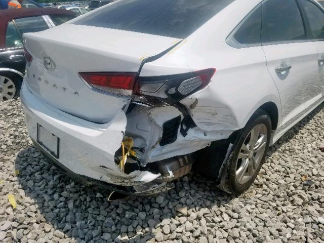 5NPE34AF5JH635212 - 2018 HYUNDAI SONATA SPO WHITE photo 9