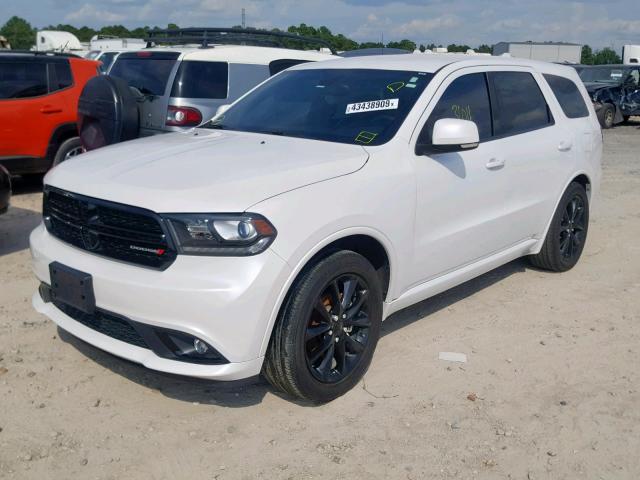 1C4RDHDGXHC798776 - 2017 DODGE DURANGO GT WHITE photo 2