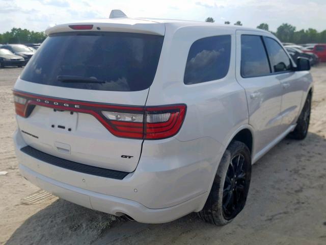 1C4RDHDGXHC798776 - 2017 DODGE DURANGO GT WHITE photo 4