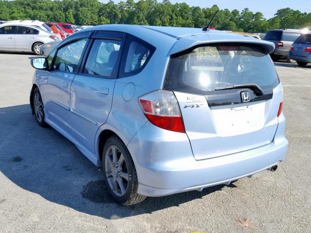 JHMGE87449S013440 - 2009 HONDA FIT SPORT BLUE photo 3