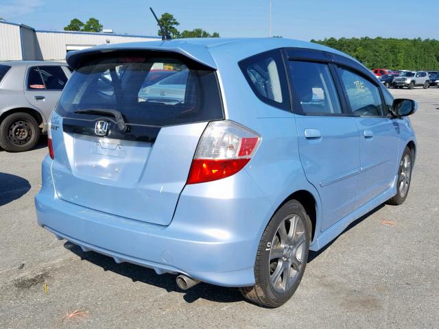 JHMGE87449S013440 - 2009 HONDA FIT SPORT BLUE photo 4