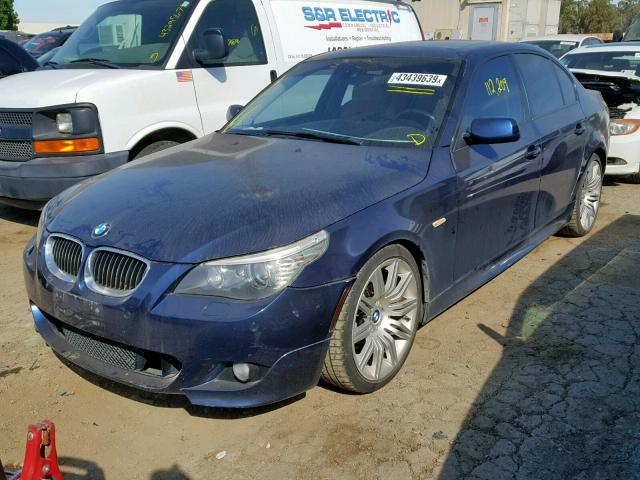 WBANW53588CT49603 - 2008 BMW 550 I BLUE photo 2