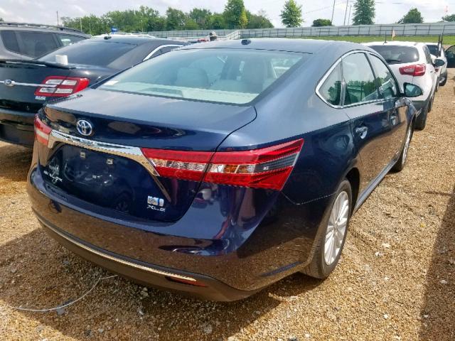 4T1BD1EB0EU021584 - 2014 TOYOTA AVALON HYB BLUE photo 4