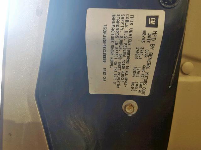 1G8AJ55F46Z126680 - 2006 SATURN ION LEVEL GOLD photo 10