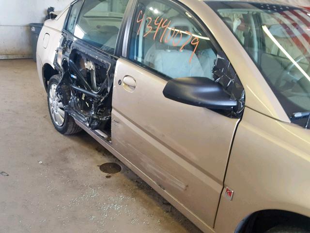 1G8AJ55F46Z126680 - 2006 SATURN ION LEVEL GOLD photo 9