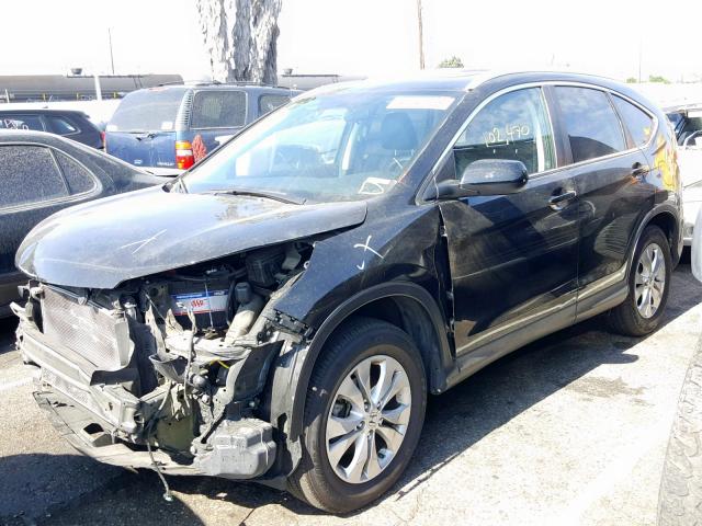 5J6RM4H79CL026744 - 2012 HONDA CR-V EXL BLACK photo 2