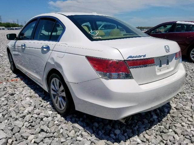 1HGCP3F84CA009405 - 2012 HONDA ACCORD EXL WHITE photo 3