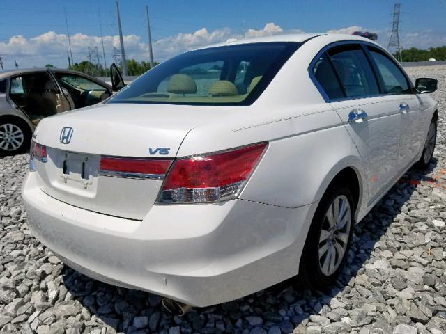 1HGCP3F84CA009405 - 2012 HONDA ACCORD EXL WHITE photo 4