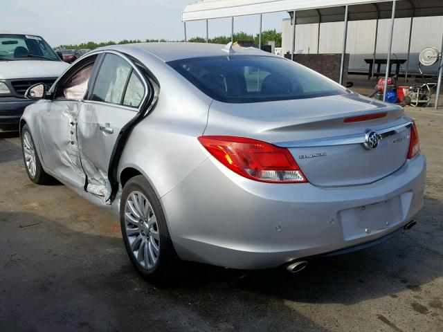 2G4GS5EV6D9183941 - 2013 BUICK REGAL PREM SILVER photo 3