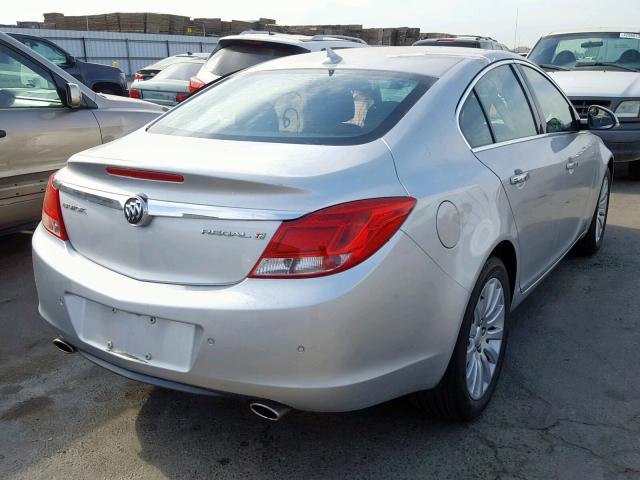 2G4GS5EV6D9183941 - 2013 BUICK REGAL PREM SILVER photo 4