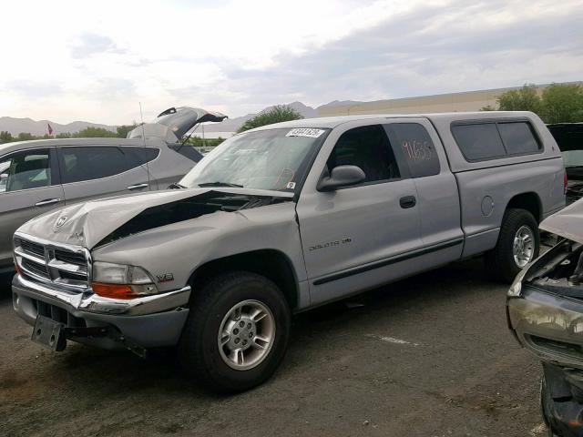 1B7GL22X8XS168690 - 1999 DODGE DAKOTA SILVER photo 2