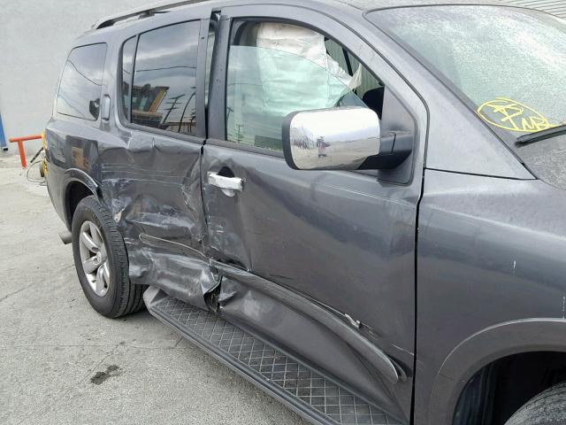 5N1AA08D28N614390 - 2008 NISSAN ARMADA SE GRAY photo 9