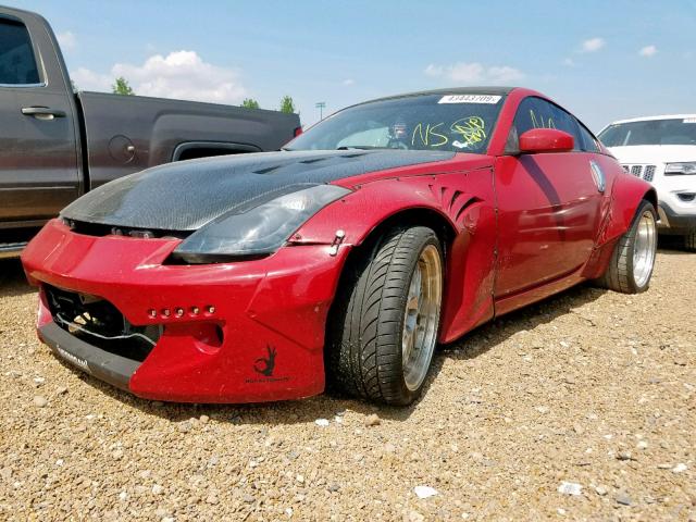 JN1BZ34D27M500230 - 2007 NISSAN 350Z COUPE RED photo 2