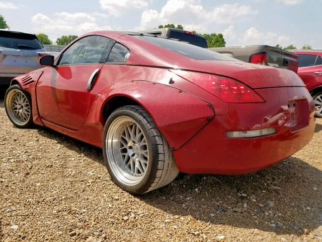 JN1BZ34D27M500230 - 2007 NISSAN 350Z COUPE RED photo 3