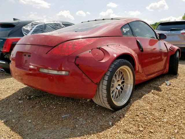 JN1BZ34D27M500230 - 2007 NISSAN 350Z COUPE RED photo 4