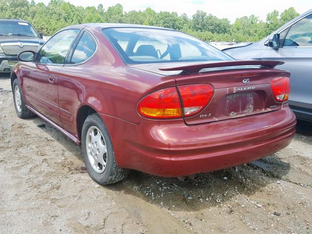 1G3NL12E3YC359901 - 2000 OLDSMOBILE ALERO GL RED photo 3