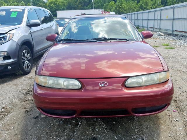 1G3NL12E3YC359901 - 2000 OLDSMOBILE ALERO GL RED photo 9