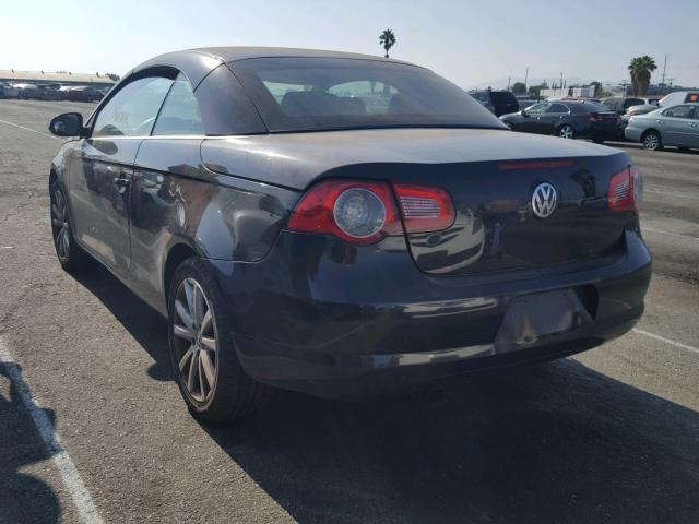 WVWFA71F77V028233 - 2007 VOLKSWAGEN EOS 2.0T L BLACK photo 3