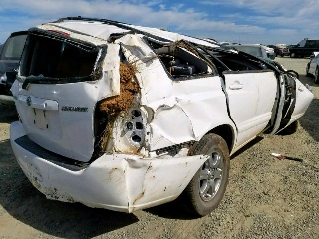 JTEDP21A040019147 - 2004 TOYOTA HIGHLANDER WHITE photo 4