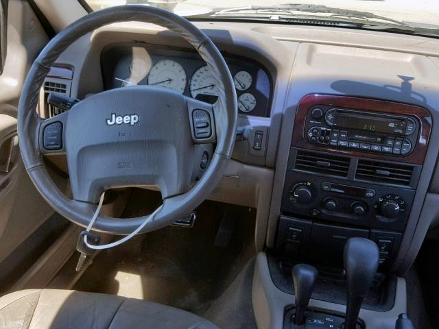 1J8GW58N42C207771 - 2002 JEEP GRAND CHER GRAY photo 9