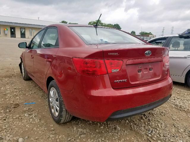 KNAFU4A22B5426295 - 2011 KIA FORTE EX RED photo 3