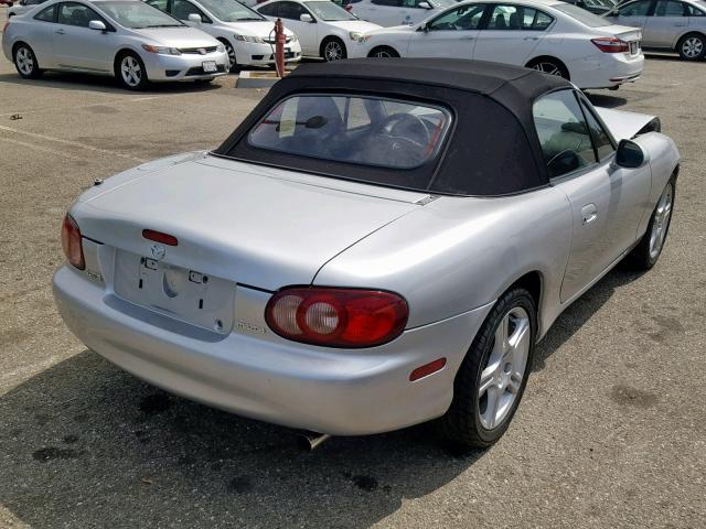 JM1NB353840400849 - 2004 MAZDA MX-5 MIATA SILVER photo 4