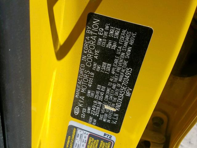 KNDJX3A55E7034915 - 2014 KIA SOUL ! Sarı foto 10