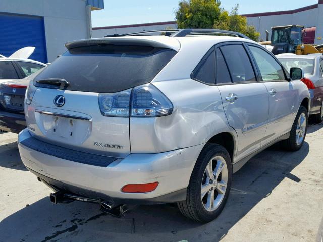 JTJGW31U982851226 - 2008 LEXUS RX 400H SILVER photo 4