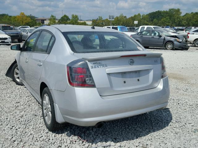 3N1AB6AP6CL680204 - 2012 NISSAN SENTRA 2.0 SILVER photo 3