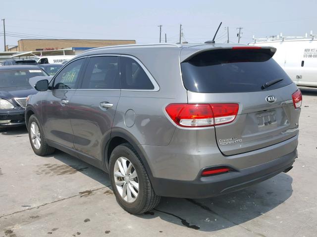 5XYPG4A55GG156924 - 2016 KIA SORENTO LX CHARCOAL photo 3