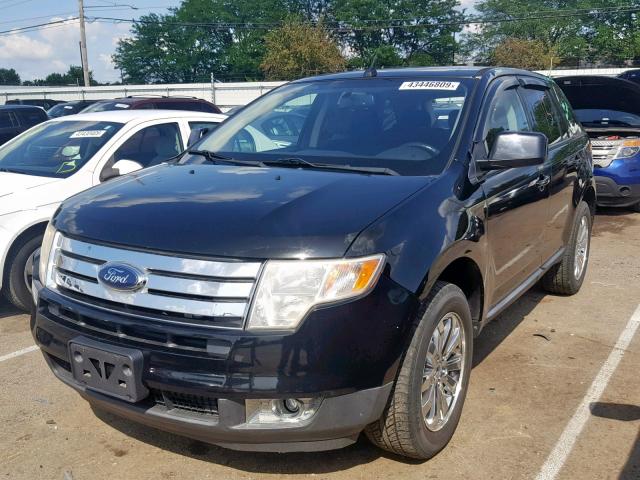 2FMDK38C48BB31109 - 2008 FORD EDGE SEL BLACK photo 2