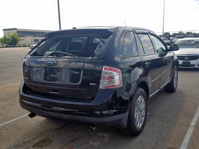 2FMDK38C48BB31109 - 2008 FORD EDGE SEL BLACK photo 4