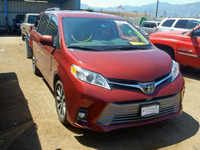 5TDDZ3DC6KS216299 - 2019 TOYOTA SIENNA LIM RED photo 1