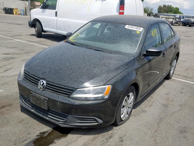 3VW2K7AJ9CM422589 - 2012 VOLKSWAGEN JETTA BASE BLACK photo 2