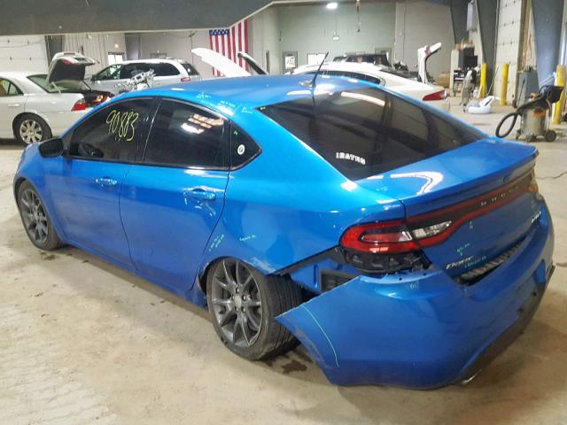 1C3CDFBB4FD205460 - 2015 DODGE DART SXT BLUE photo 3