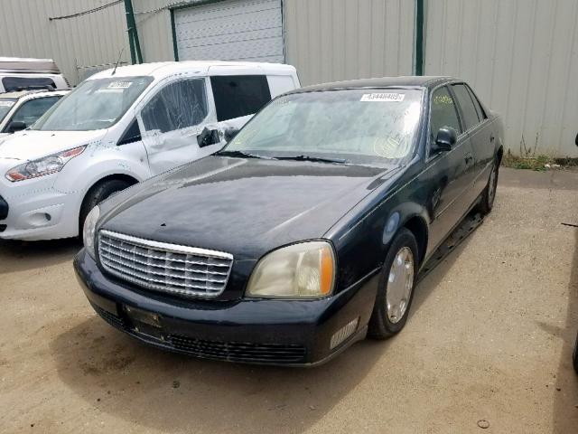 1G6KD54Y5YU252277 - 2000 CADILLAC DEVILLE BLACK photo 2