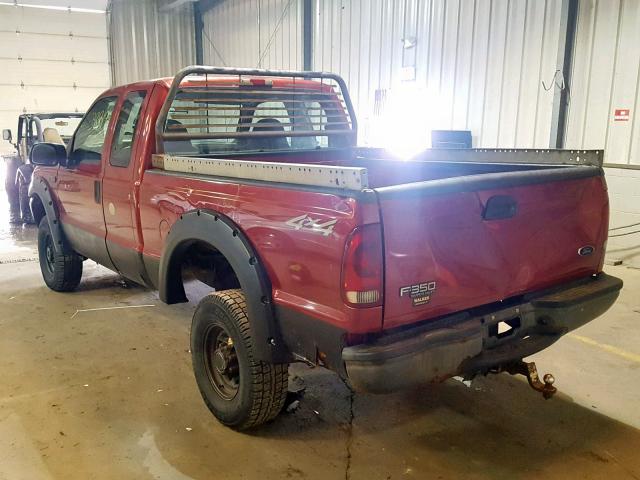 1FTSX31L43EB71565 - 2003 FORD F350 SRW S RED photo 3