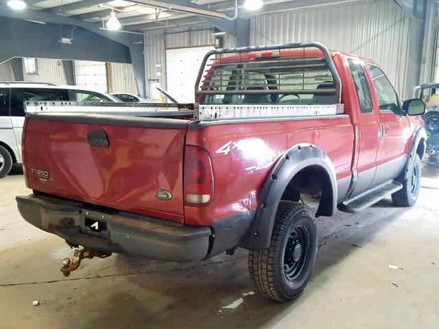 1FTSX31L43EB71565 - 2003 FORD F350 SRW S RED photo 4