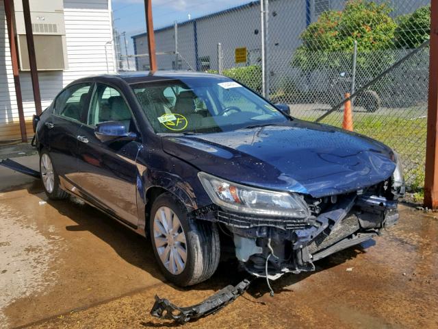 1HGCR2F87DA273837 - 2013 HONDA ACCORD EXL BLUE photo 1