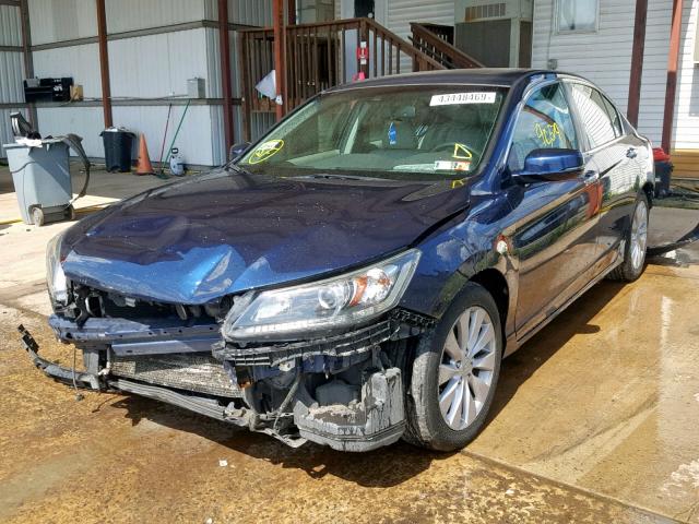 1HGCR2F87DA273837 - 2013 HONDA ACCORD EXL BLUE photo 2