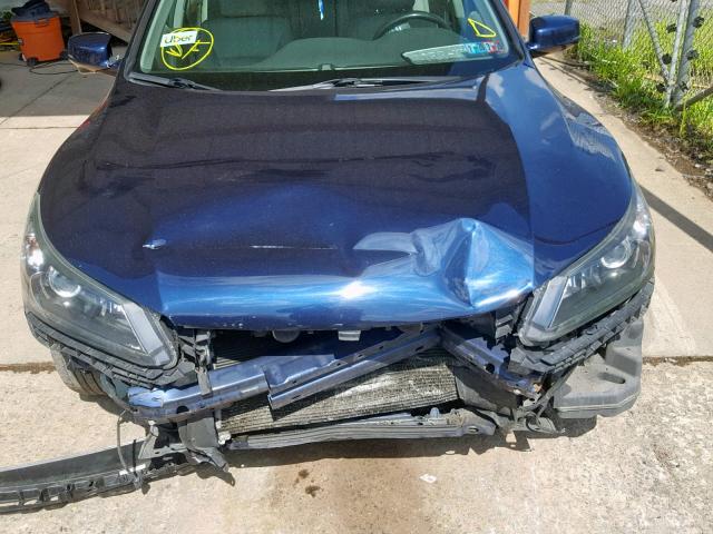 1HGCR2F87DA273837 - 2013 HONDA ACCORD EXL BLUE photo 7