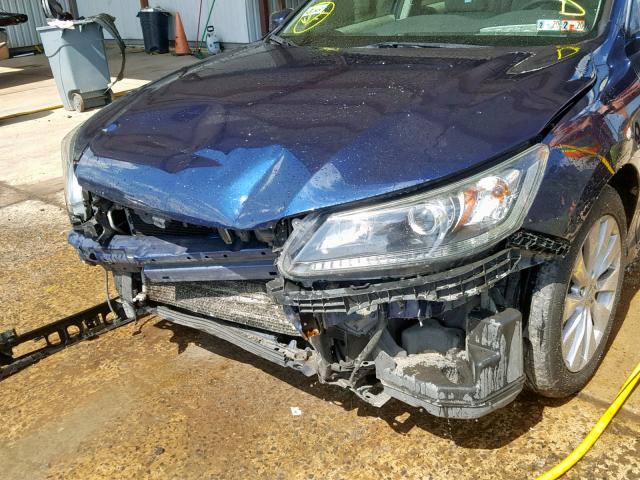 1HGCR2F87DA273837 - 2013 HONDA ACCORD EXL BLUE photo 9