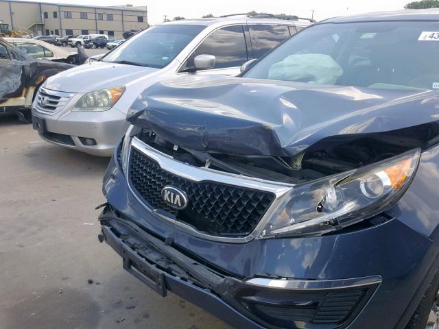 KNDPB3AC2E7558367 - 2014 KIA SPORTAGE B BLUE photo 9