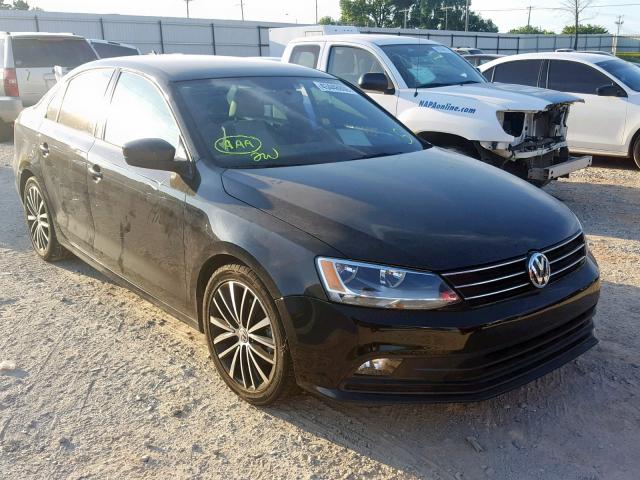 3VWD17AJ9GM258486 - 2016 VOLKSWAGEN JETTA SPOR BLACK photo 1